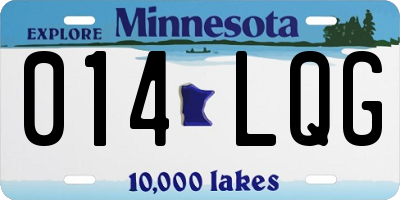 MN license plate 014LQG
