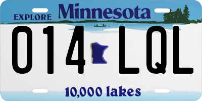 MN license plate 014LQL