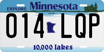 MN license plate 014LQP