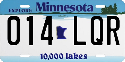 MN license plate 014LQR