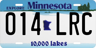 MN license plate 014LRC