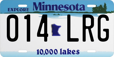 MN license plate 014LRG