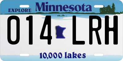 MN license plate 014LRH