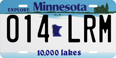 MN license plate 014LRM