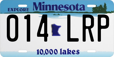 MN license plate 014LRP