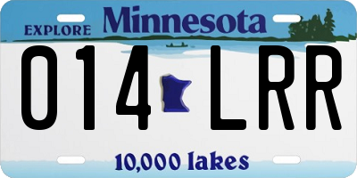 MN license plate 014LRR