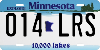 MN license plate 014LRS