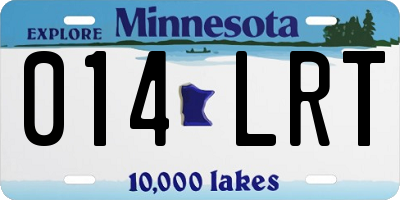 MN license plate 014LRT