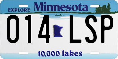 MN license plate 014LSP