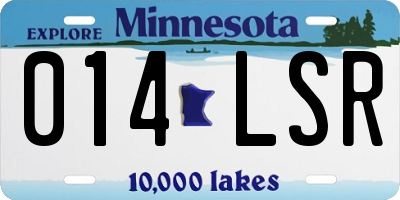 MN license plate 014LSR