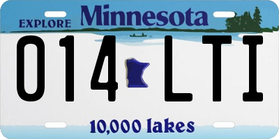 MN license plate 014LTI