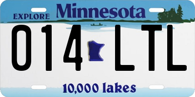 MN license plate 014LTL