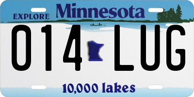 MN license plate 014LUG