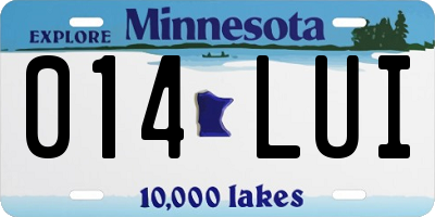 MN license plate 014LUI