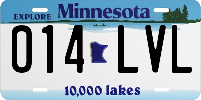MN license plate 014LVL