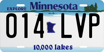 MN license plate 014LVP