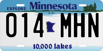 MN license plate 014MHN