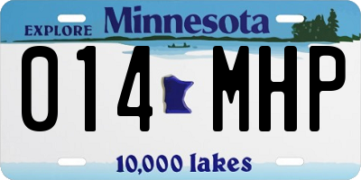 MN license plate 014MHP