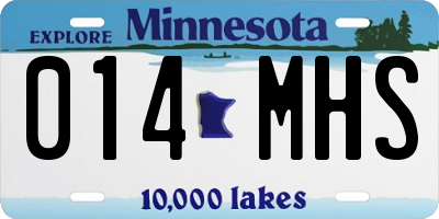 MN license plate 014MHS