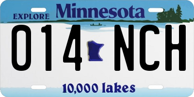 MN license plate 014NCH