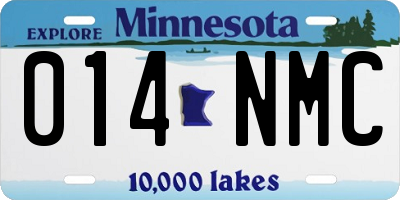 MN license plate 014NMC