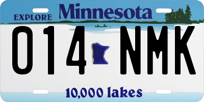 MN license plate 014NMK