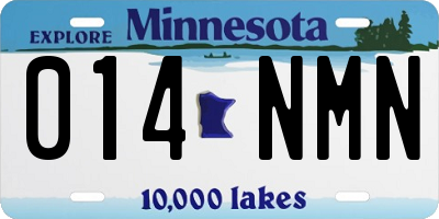 MN license plate 014NMN