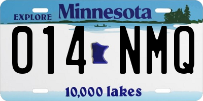 MN license plate 014NMQ