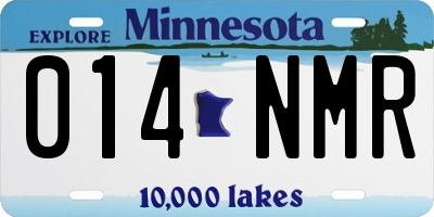 MN license plate 014NMR