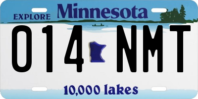 MN license plate 014NMT