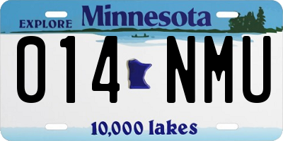 MN license plate 014NMU