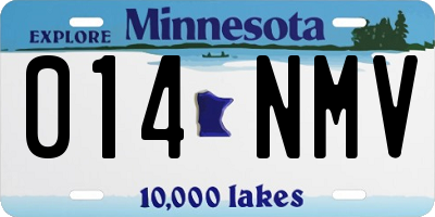 MN license plate 014NMV