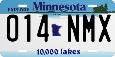 MN license plate 014NMX