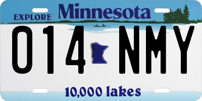 MN license plate 014NMY