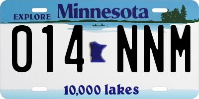 MN license plate 014NNM