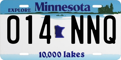 MN license plate 014NNQ