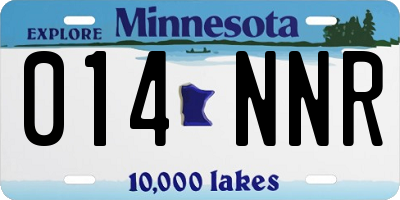 MN license plate 014NNR