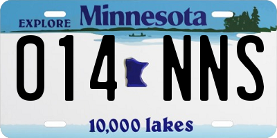 MN license plate 014NNS