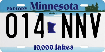 MN license plate 014NNV