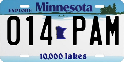 MN license plate 014PAM