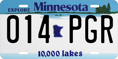 MN license plate 014PGR