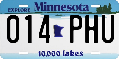 MN license plate 014PHU