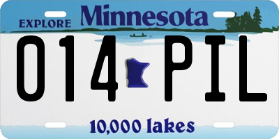 MN license plate 014PIL