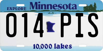 MN license plate 014PIS