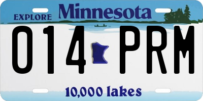 MN license plate 014PRM