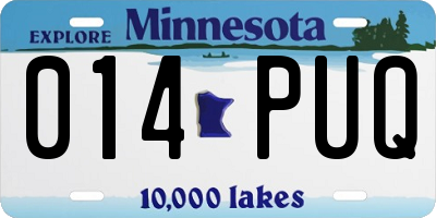 MN license plate 014PUQ