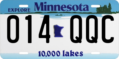 MN license plate 014QQC