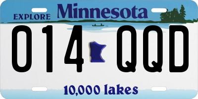MN license plate 014QQD