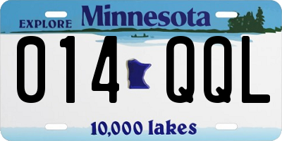 MN license plate 014QQL