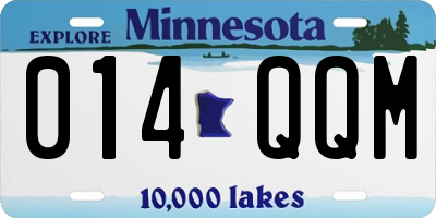 MN license plate 014QQM